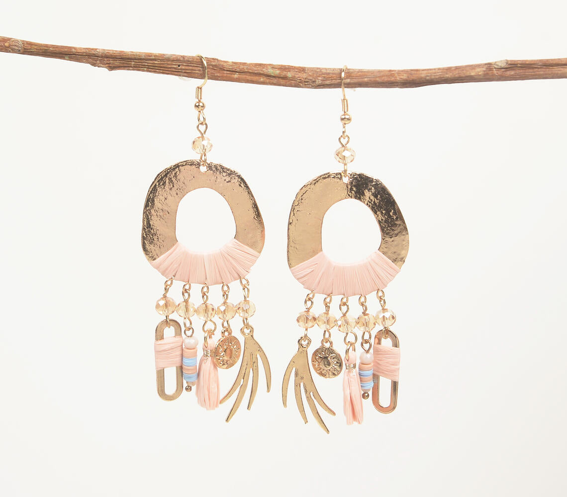 Peacock Earrings & Raffia Earrings Bundle Offer