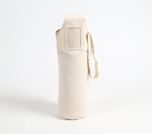 Hand Stitched Cotton Canvas Tote Bag for Yoga Mat
