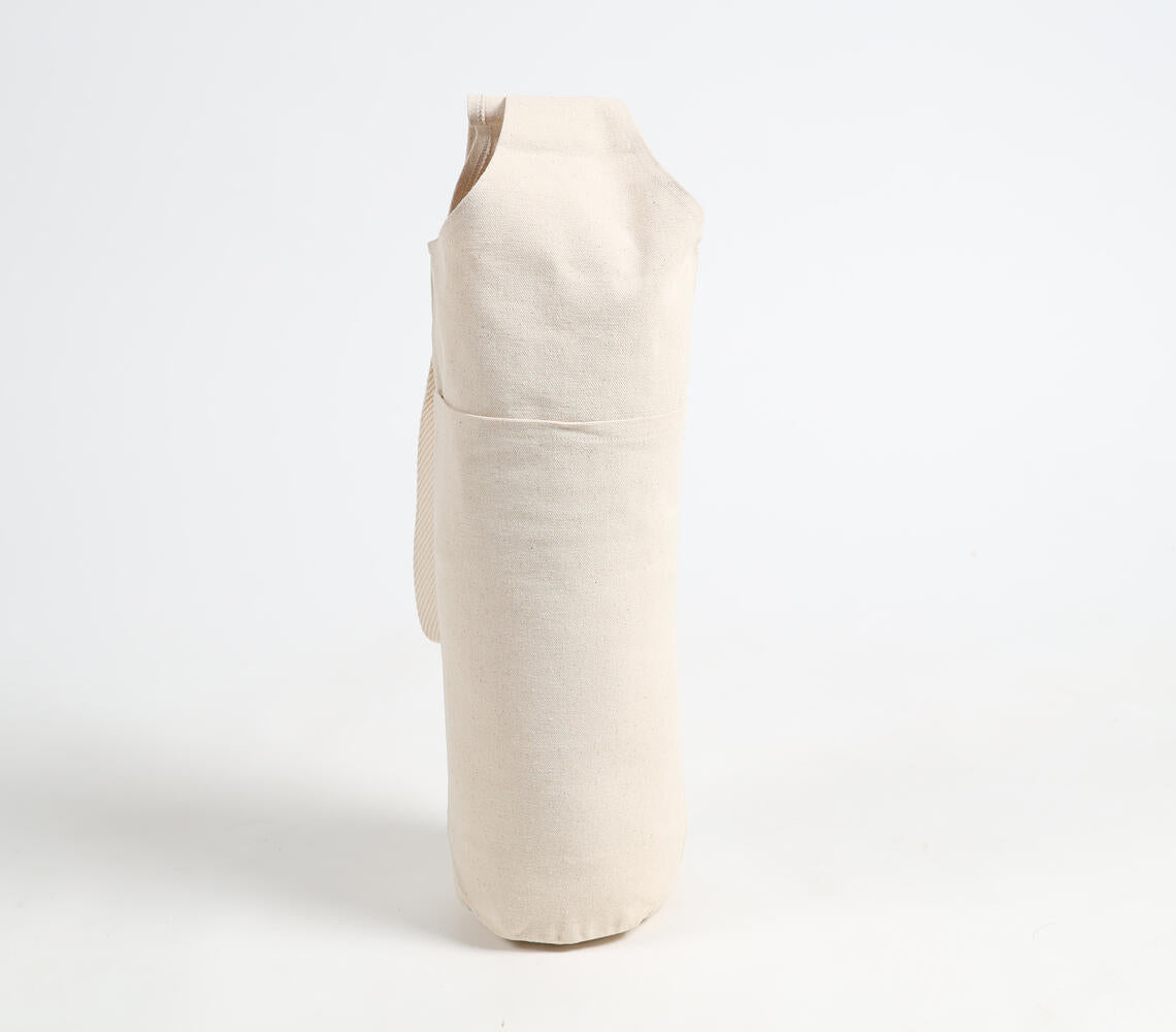 Hand Stitched Cotton Canvas Tote Bag for Yoga Mat