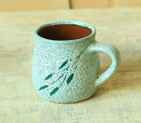 Green Handmade Stoneware Coffee Mug